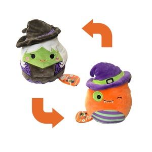 Rare Squishmallows Mariposa Witch and Charlon Flipamallows Halloween NWT